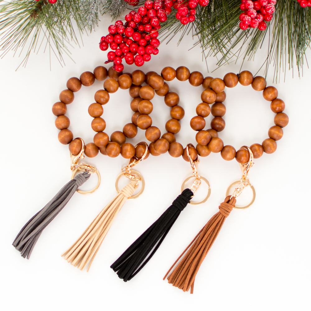 Wooden Key Ring Bracelet | AILI'S CORNER