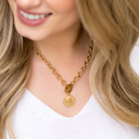  18K Stainless Steel Coin Accent Necklace | AILI'S CORNER