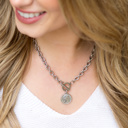  18K Stainless Steel Coin Accent Necklace | AILI'S CORNER