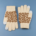 Beige Leopard Stretch Touch Gloves