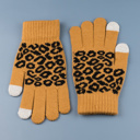 Camel Leopard Stretch Touch Gloves