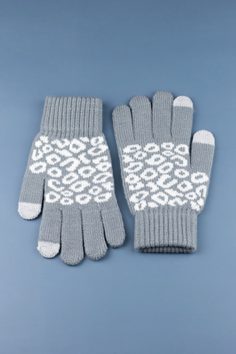 Leopard Stretch Touch Gloves