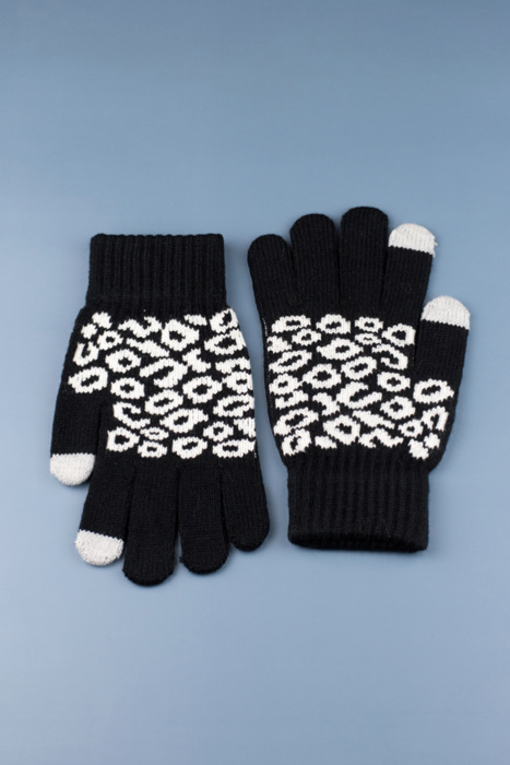 Leopard Stretch Touch Gloves