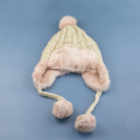  Cable Weave Pom Trapper Hat | AILI'S CORNER