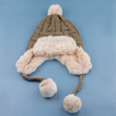  Cable Weave Pom Trapper Hat | AILI'S CORNER