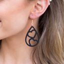  Wooden Heart Teardrop Earrings | AILI'S CORNER