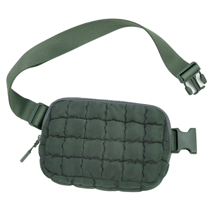 Evyn Quilted Puffer Sling Belt Bum Bag | AILI'S CORNER