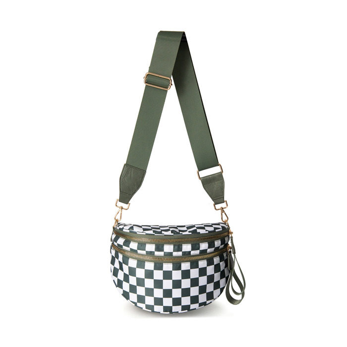  Frankie Oversize Double Zip Print Crescent Sling | AILI'S CORNER