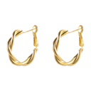  18K STAINLESS STEEL TWISTED HOOP EARRINGS | AILI'S CORNER