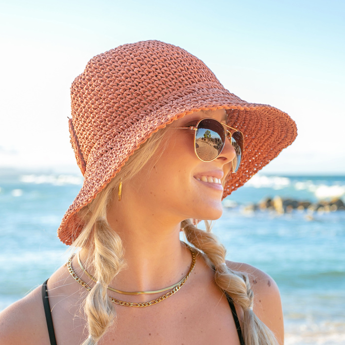 Bow Accent Straw Hat | AILI'S CORNER