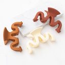 Rust/cream/caramel Zig Zag Hair Claws | 3 Pack | AILI'S CORNER