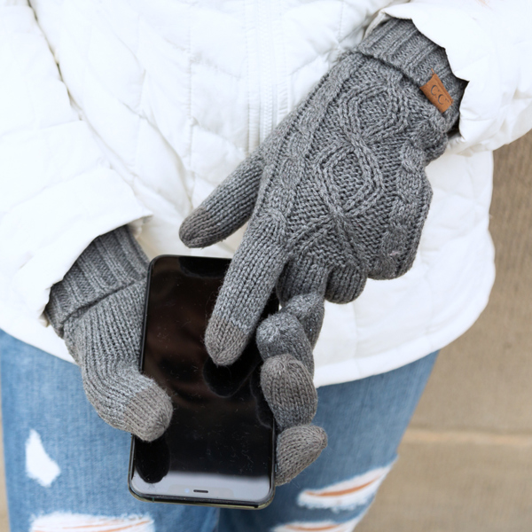 C.C® Cable Knit Lined Gloves