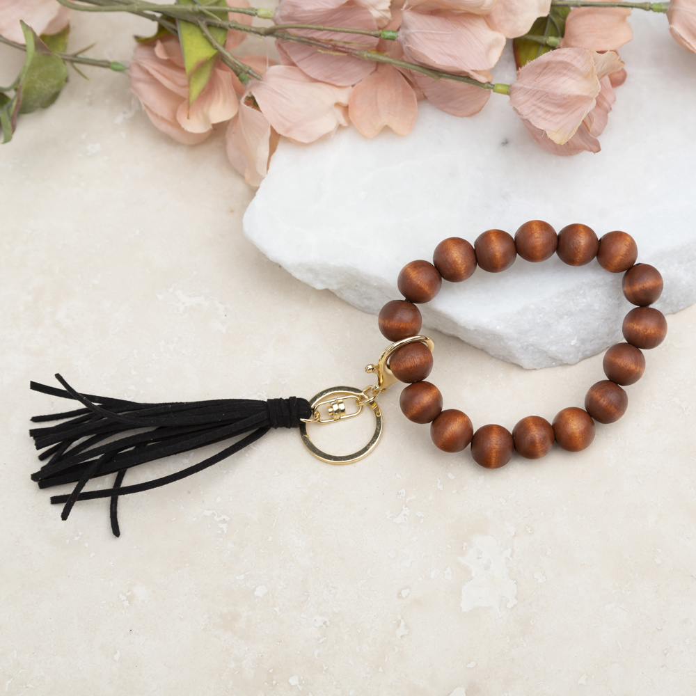 Wooden Key Ring Bracelet | AILI'S CORNER