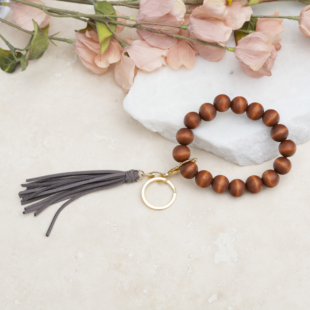 Wooden Key Ring Bracelet | AILI'S CORNER