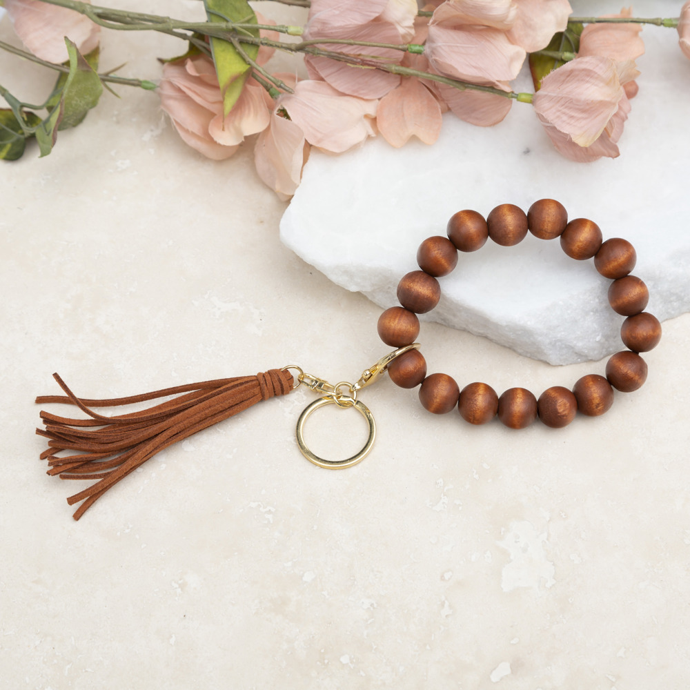 Wooden Key Ring Bracelet | AILI'S CORNER