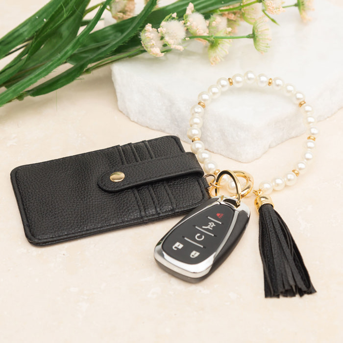 Pearl Key Ring Wallet Bracelet | AILI'S CORNER