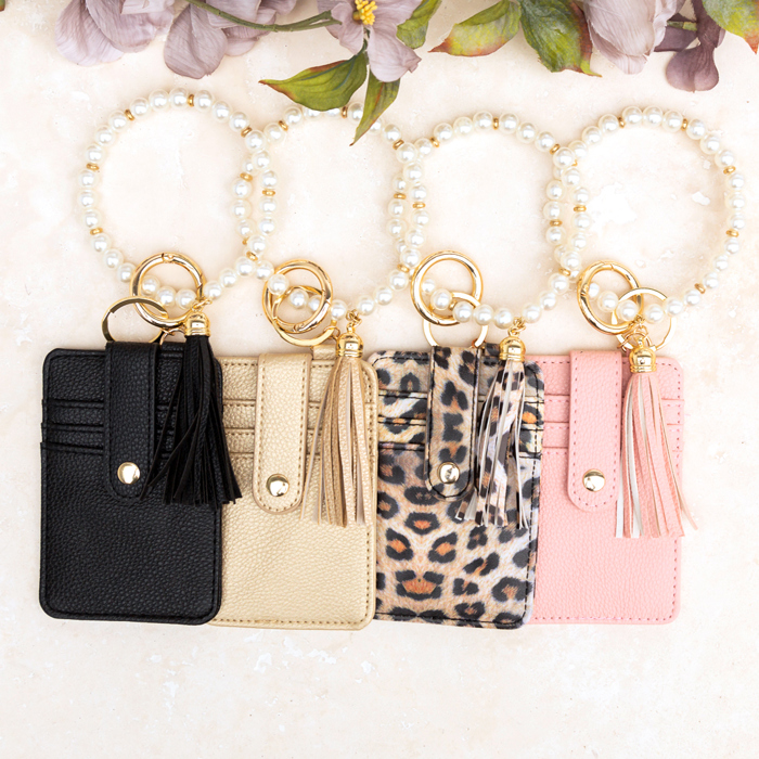 Pearl Key Ring Wallet Bracelet | AILI'S CORNER