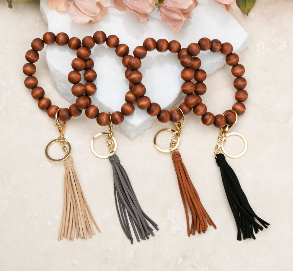 Wooden Key Ring Bracelet | AILI'S CORNER