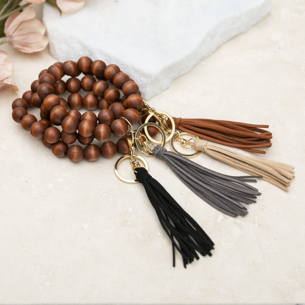 Wooden Key Ring Bracelet | AILI'S CORNER