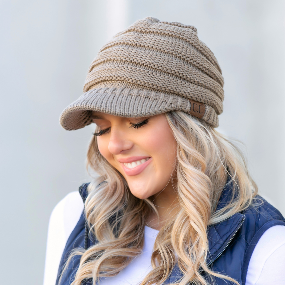 C.C® Knit Brimmed Cap | AILI'S CORNER