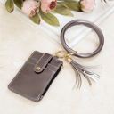 Pewter Key Ring ID Wallet Zip Bracelet | AILI'S CORNER