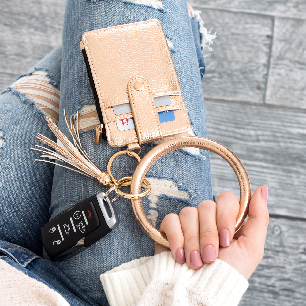 Key Ring ID Wallet Zip Bracelet | AILI'S CORNER