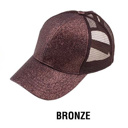 Bronze C.C Glitter Messy Bun Hats | AILI'S CORNER