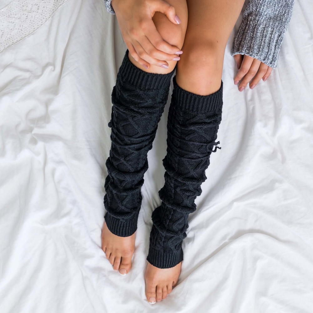 Long Cable-Knit Leg Warmers | AILI'S CORNER