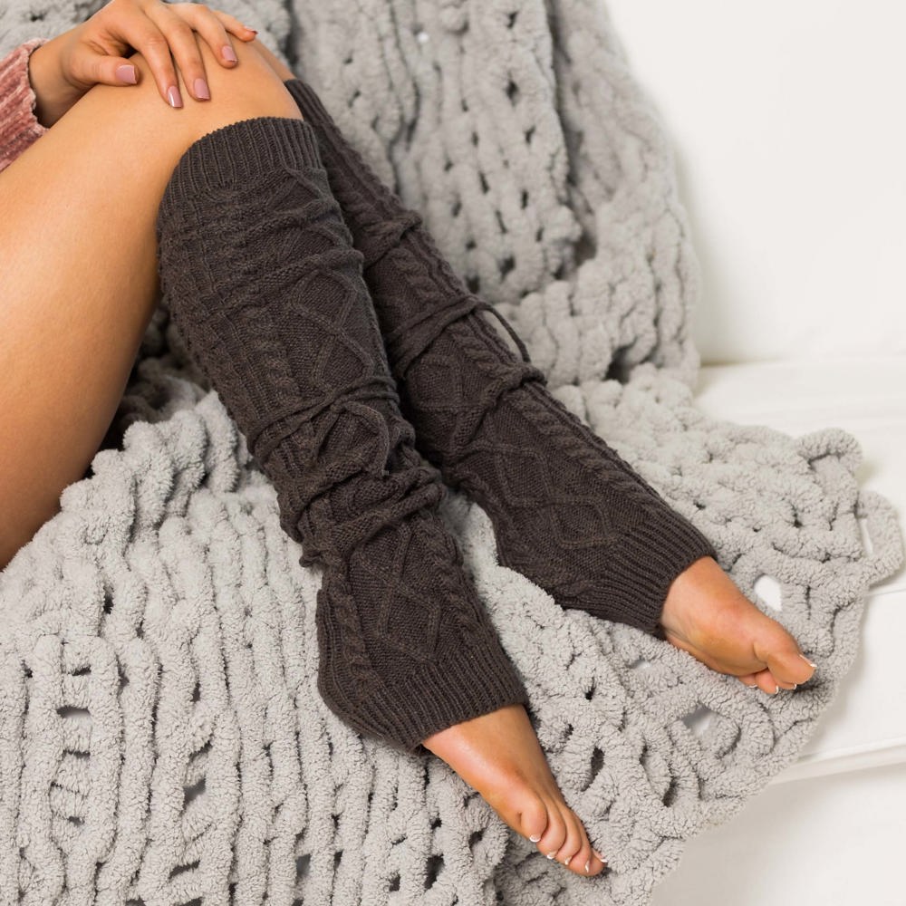 Long Cable-Knit Leg Warmers | AILI'S CORNER