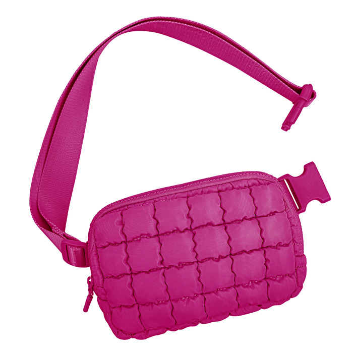 Evyn Quilted Puffer Sling Belt Bum Bag | AILI'S CORNER