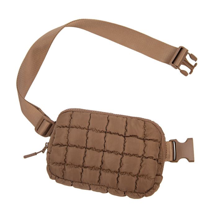 Evyn Quilted Puffer Sling Belt Bum Bag | AILI'S CORNER