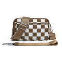 Mocha Check Sydney Oversize Convertible ID Crossbody Bag | AILI'S CORNER