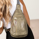 Smoke Gray Genevive Crossbody Sling  | AILI'S CORNER