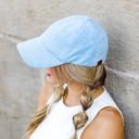 Blue CC Terry Cloth Baseball Hat | AILI'S CORNER