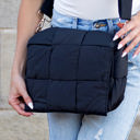 Black Romy Foldover Puffer Crossbody | AILI'S CORNER