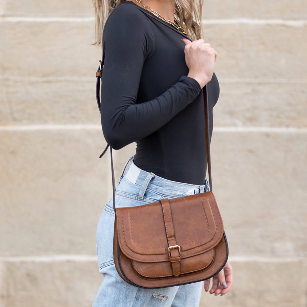 Blair Foldover Buckle Crossbody | AILI'S CORNER