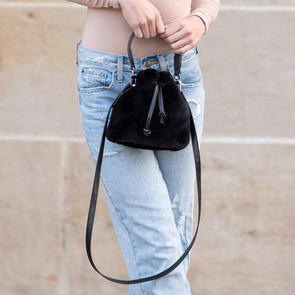 Elle Convertible Plush Top Handle Crossbody | AILI'S CORNER