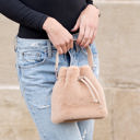 Camel Elle Convertible Plush Top Handle Crossbody | AILI'S CORNER