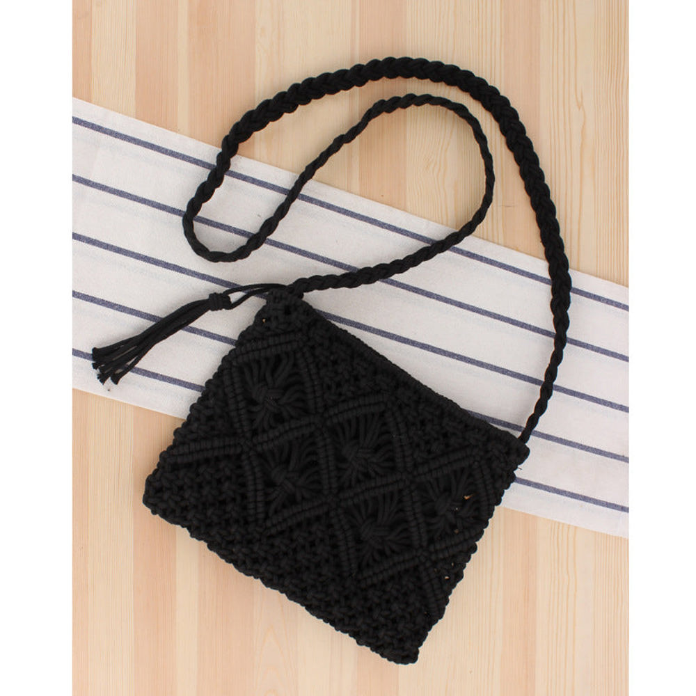 Giana Macrame Crossbody Bag | AILI'S CORNER