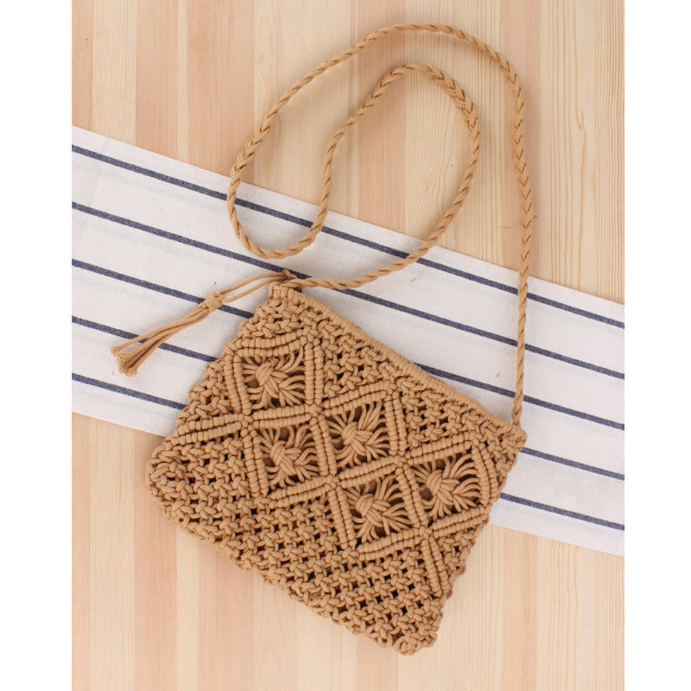 Giana Macrame Crossbody Bag | AILI'S CORNER