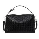 Black Mia Convertible Woven Crossbody Handbag | AILI'S CORNER