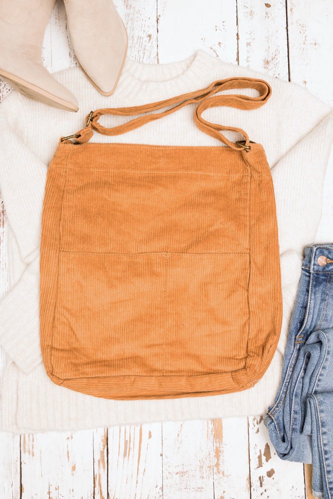 Corduroy Messenger Bag | AILI'S CORNER