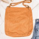 Camel Corduroy Messenger Bag | AILI'S CORNER