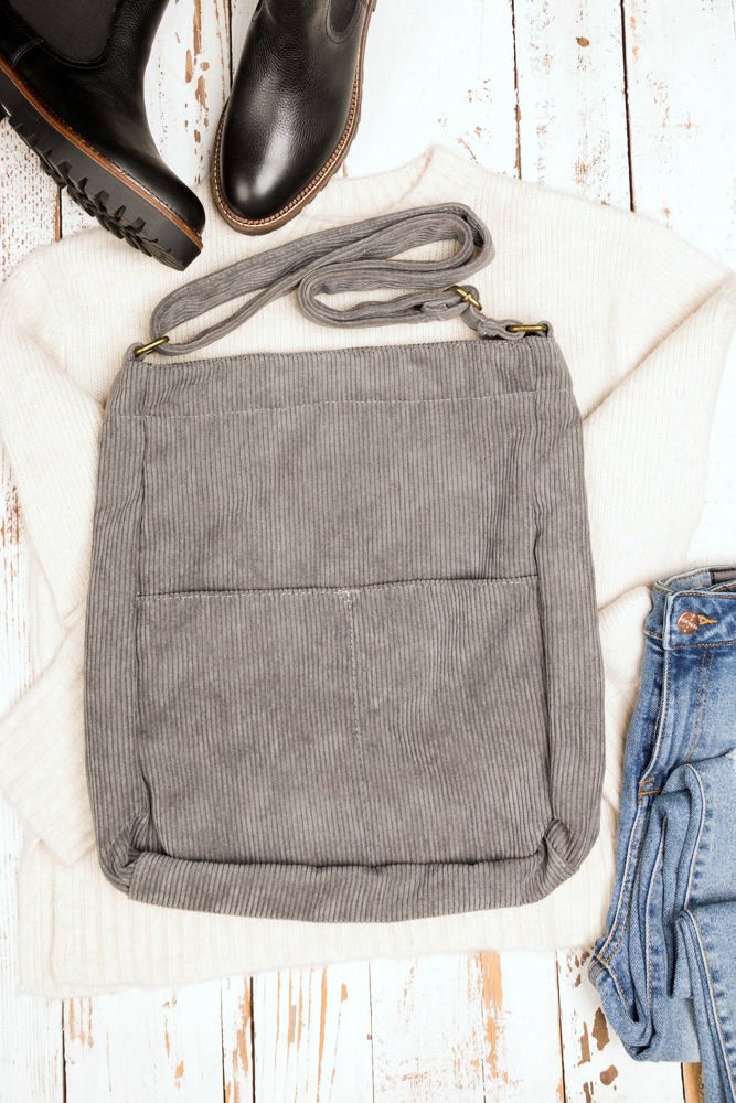 Corduroy Messenger Bag | AILI'S CORNER