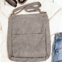 Gray Corduroy Messenger Bag | AILI'S CORNER