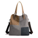 Gray/Tan/Black Colorblock Messenger Bag | AILI'S CORNER