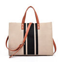  Canvas Stripe Tote | AILI'S CORNER