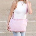 Pale Mauve Lula Everywhere Nylon Messenger Bag | AILI'S CORNER