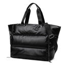 Black Metallic Puffer Tote | AILI'S CORNER