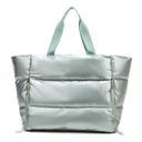 Ice Sage Metallic Puffer Tote | AILI'S CORNER